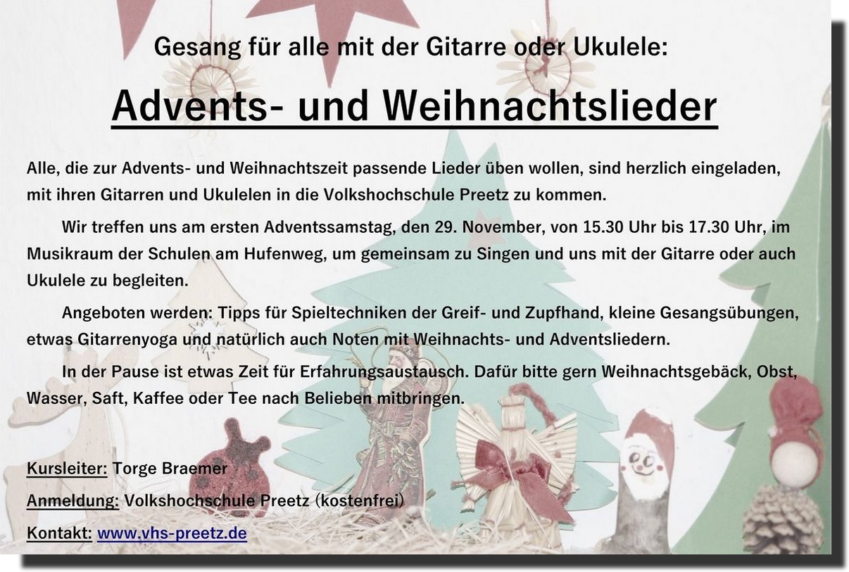 Text über Weihnachtsmotiv mit Sternen und Figuren