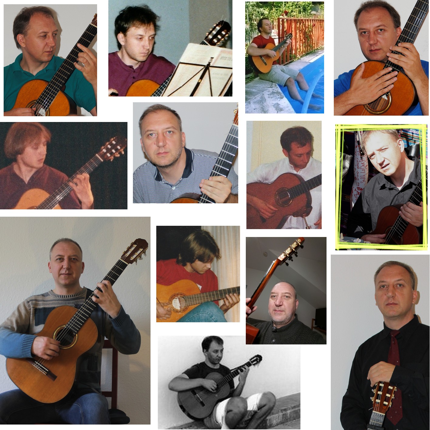 Torge Braemer spielt Gitarre - eigene Fotocollage